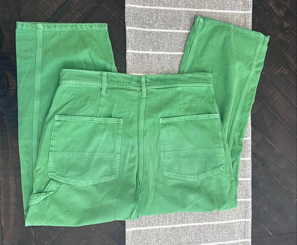 FREE PEOPLE We The Free Green High Rise Carpenter Jeans Size 30 - Picture 5 of 6